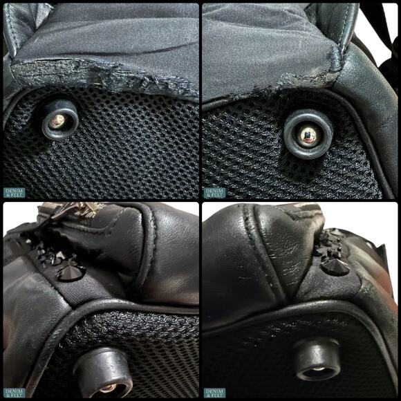 MIU MIU Black Faille Crystal Embellished Beaded Leather Trim Mini Luxe‎ Backpack main image 6